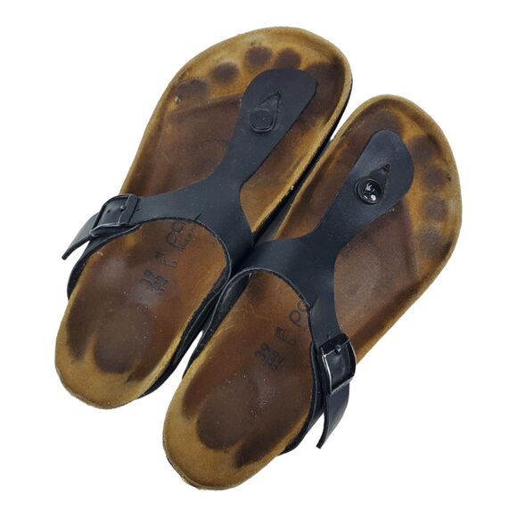 PAPILLIO BIRKENSTOCK Sandals GIZEH Womens Size 39 250 L8 Black Flip Flop Thong - Picture 6 of 9
